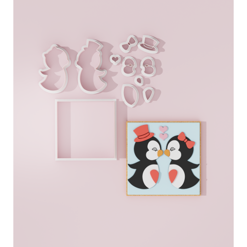 Valentine – Penguin Love Cookie Cutter