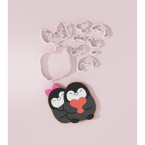 Valentine – Penguin Hug Cookie Cutter