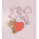 Valentine – Bear Holding Heart Cookie Cutter