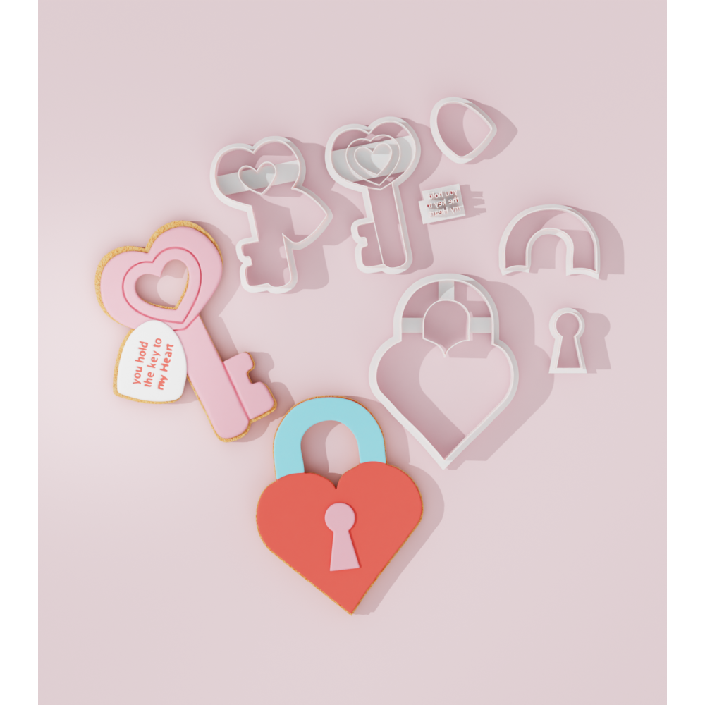 Valentine – Heart and Locker Cookie Cutter