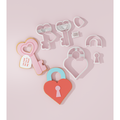 Valentine – Heart and Locker Cookie Cutter