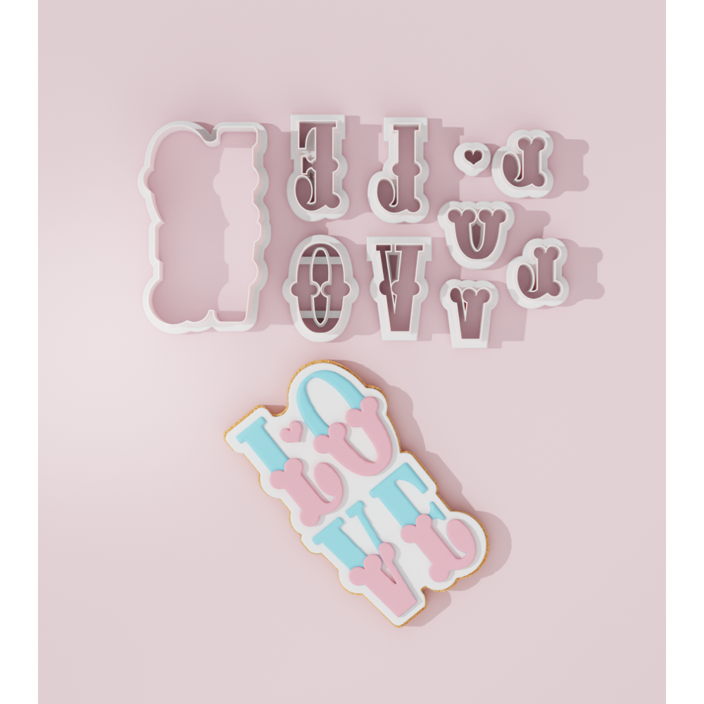 Valentine – Love Banner Cookie Cutter