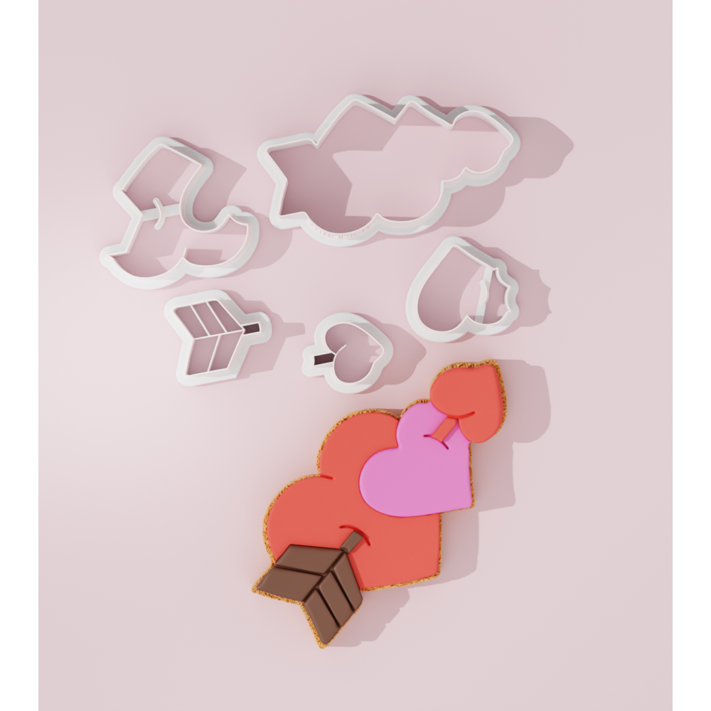 Valentine – Arrow with Hearts Cookie Cutter