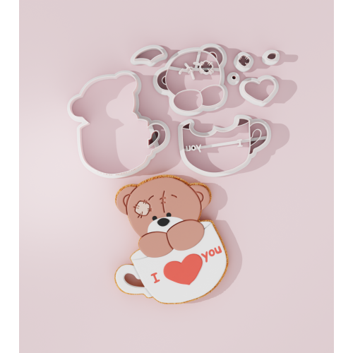 Valentine – Mug Bear Cookie Cutter