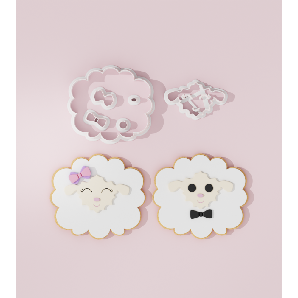 Easter – Sheep Couple Cookie Cutter