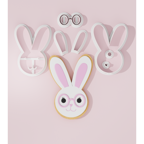 Easter – Bunny with Glasses Cookie Cutter