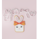 Easter – Square Bunny Girl Cookie Cutter