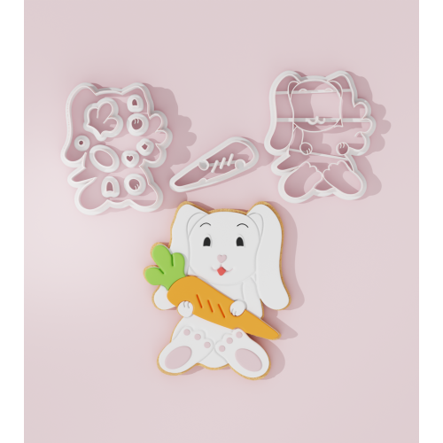 Easter – Sitting Bunny with Carrot Cookie Cutter