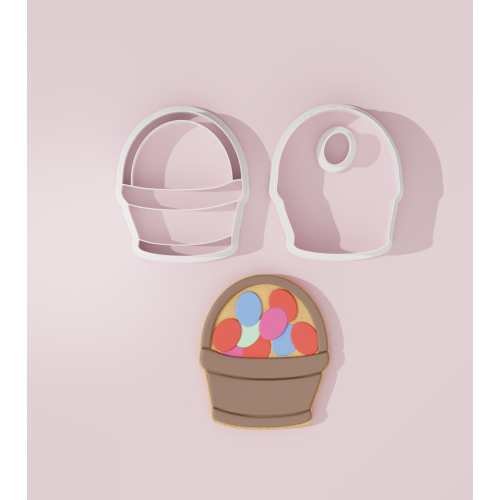 Easter Basket with Eggs Cookie Cutter