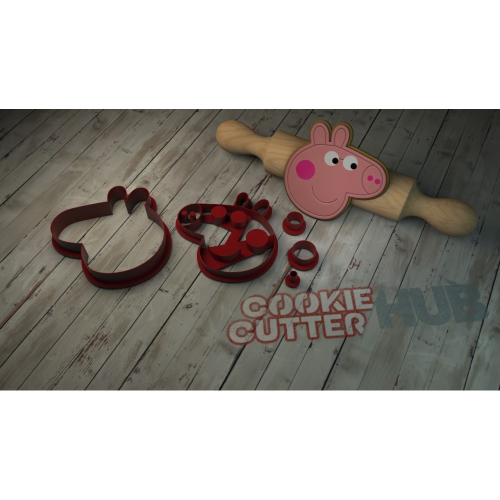 Peppa Pig Head Cookie Cutter