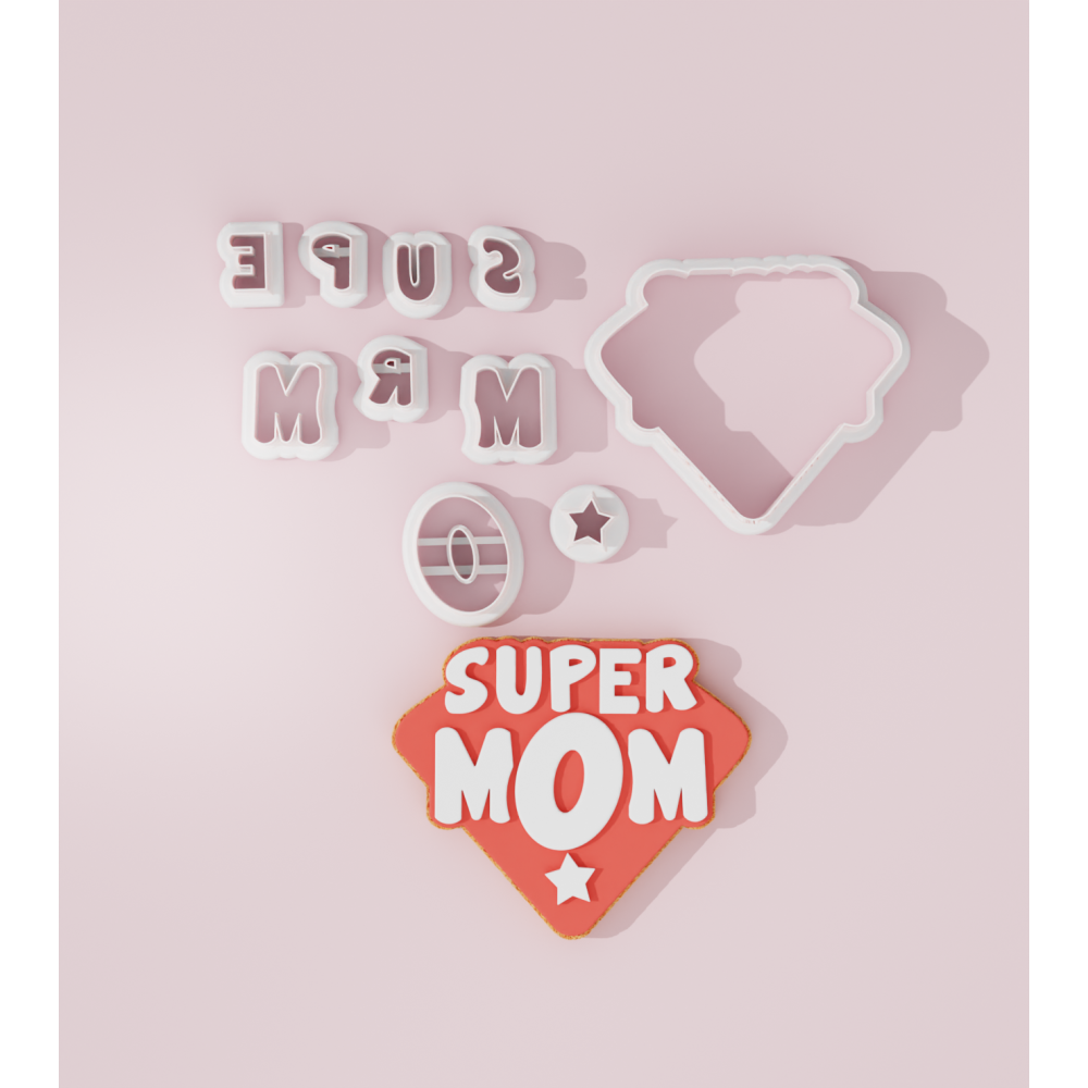 Mother’s Day – Super Mom Badge Cookie Cutter