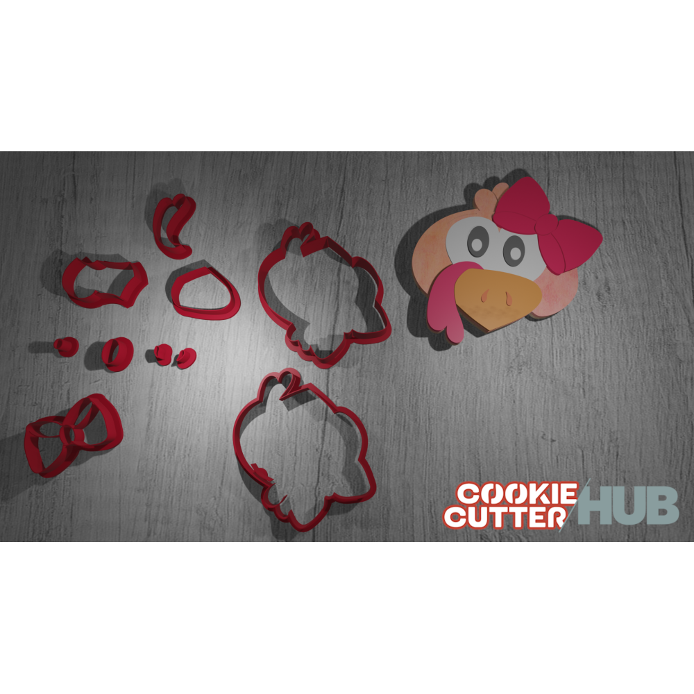 Christmas – Turkey with Bow Cookie Cutter