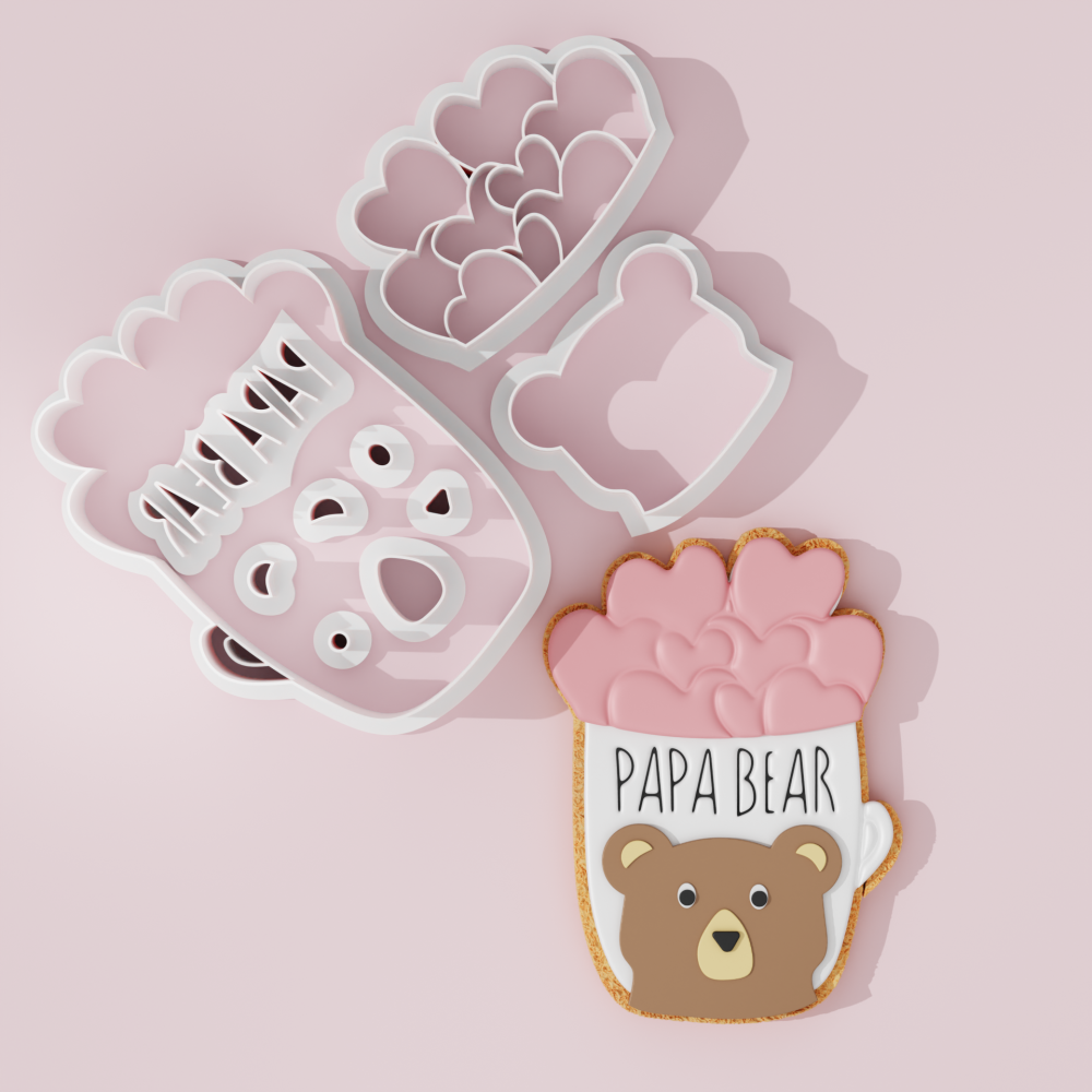 Dad / Papa Bear Cup Cookie Cutter