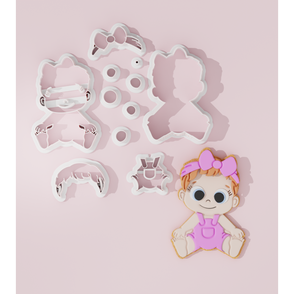 Baby Shower – Sitting Baby Girl Cookie Cutter