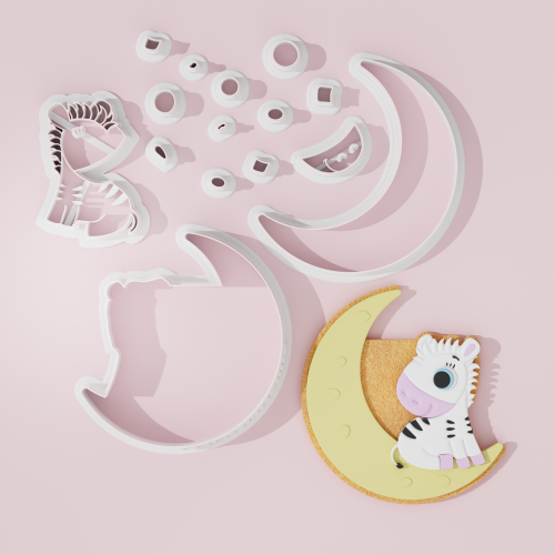 Moon Zebra Cookie Cutter