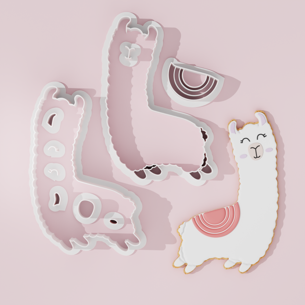 Happy Llama Cookie Cutter