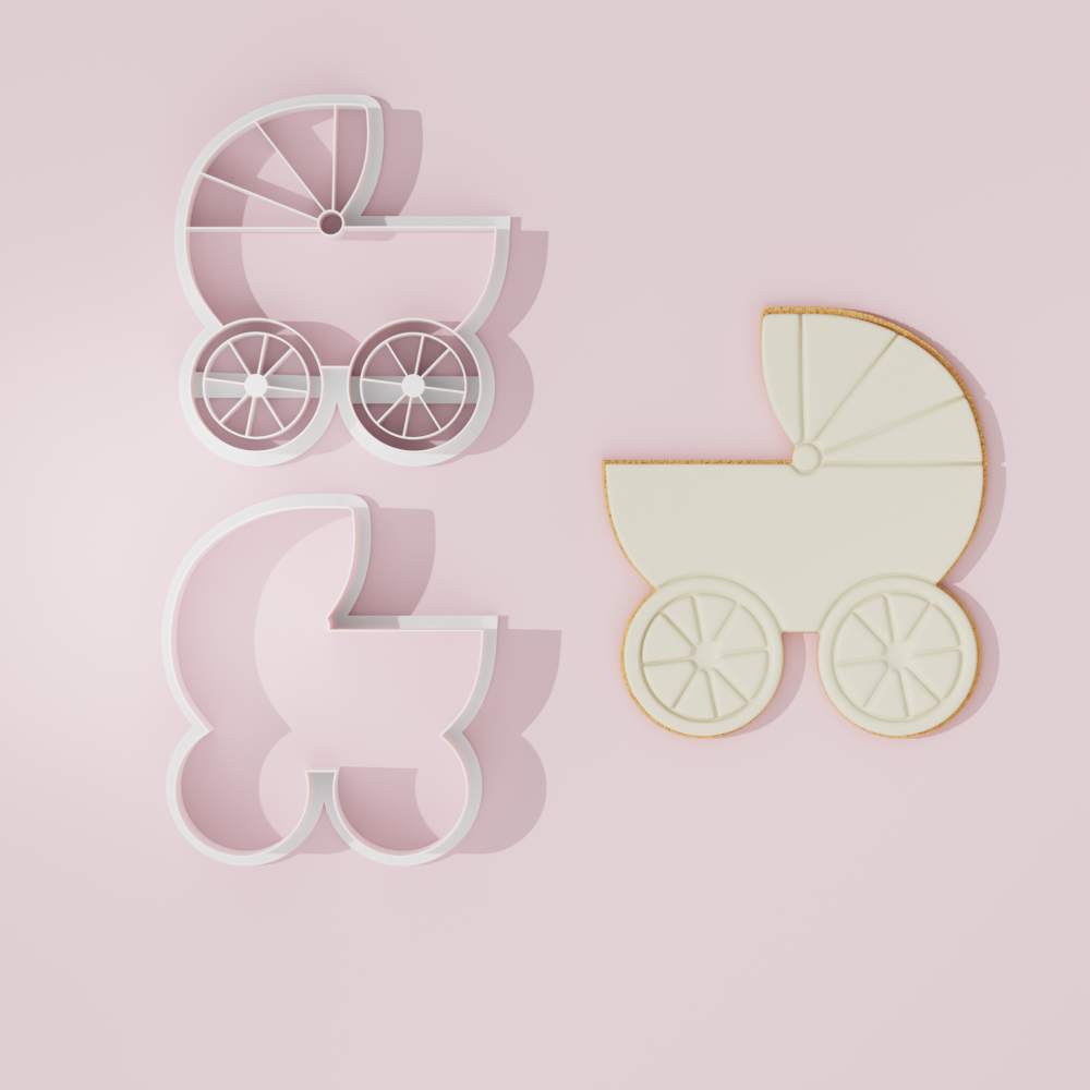 Baby Carriage #5 Cookie Cutter Stamp