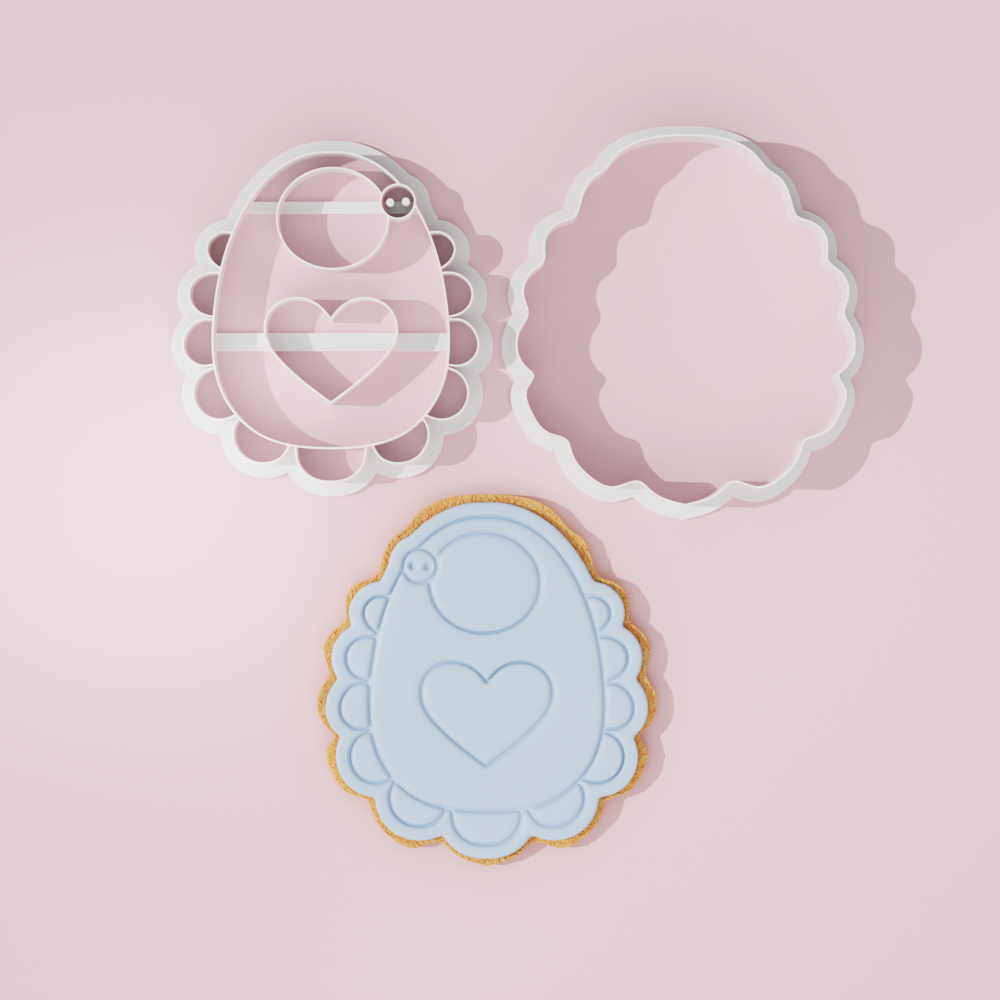 Baby Shower – Baby Bib Cookie Cutter Stamp