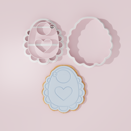 Baby Shower – Baby Bib Cookie Cutter Stamp