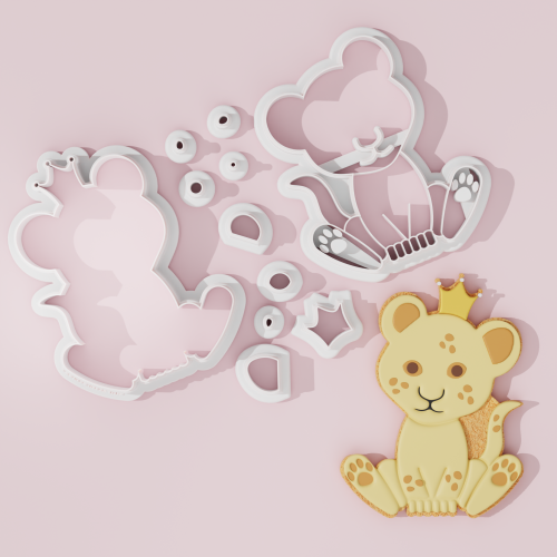 Lion with Crown Cookie Cutter