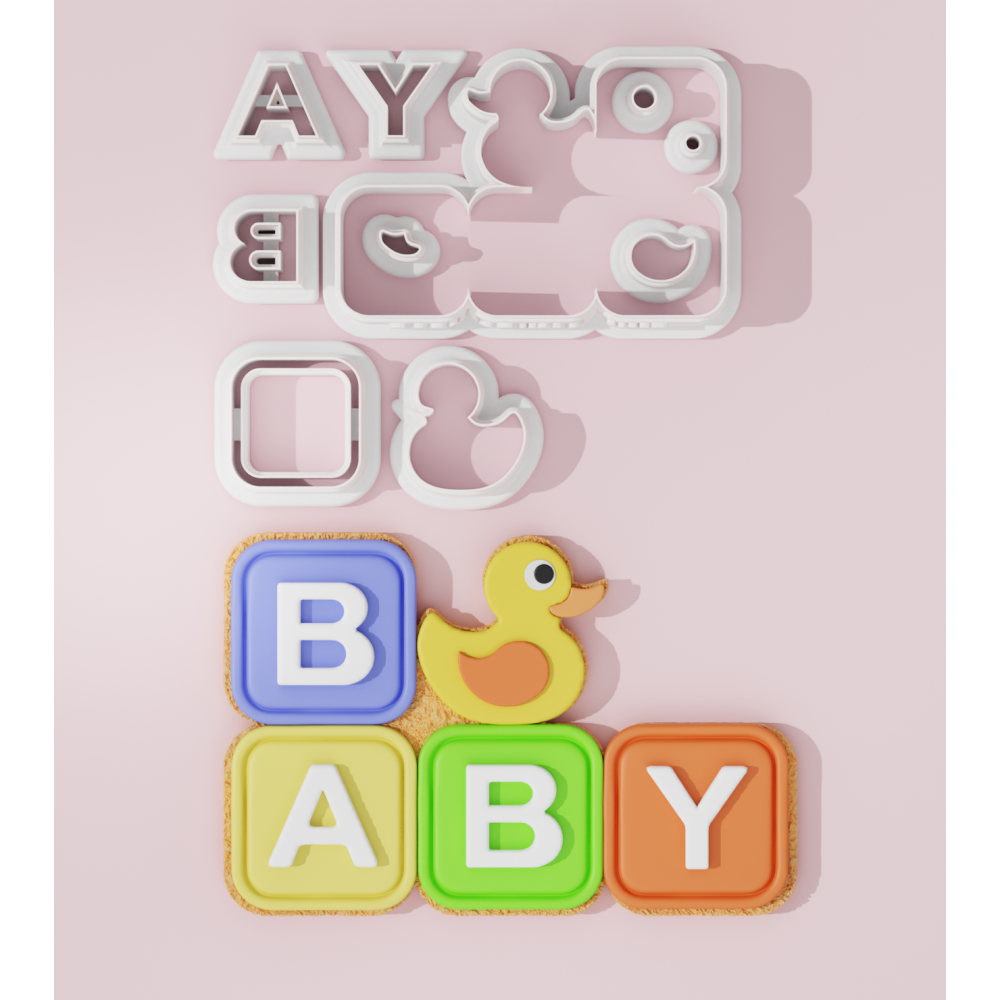 Baby Shower – Baby Blocks Cookie Cutter