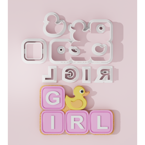 Baby Shower – Girl Blocks Cookie Cutter