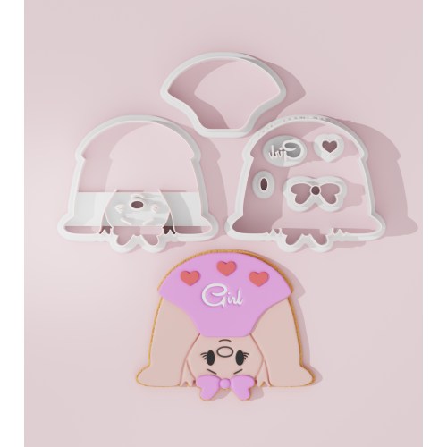 Baby Shower – RollOver Girl Cookie Cutter