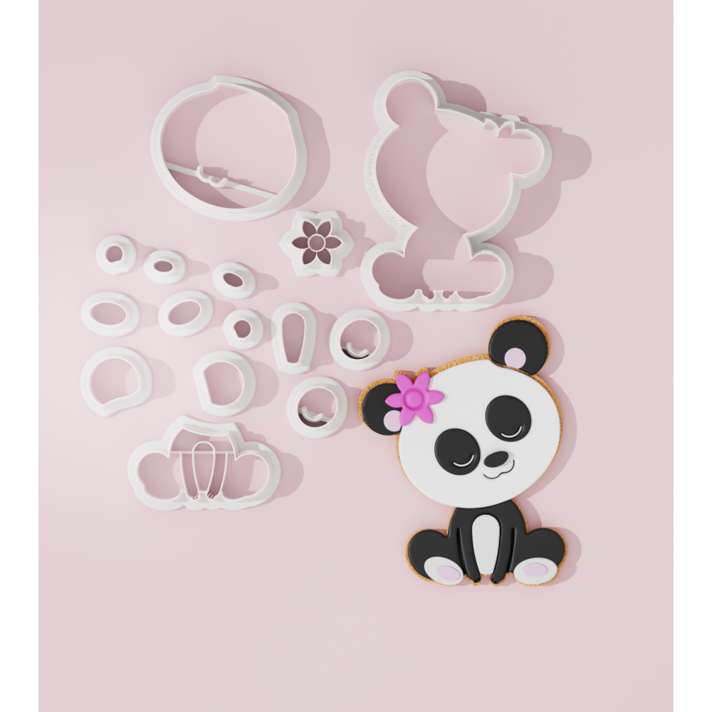 Girly Panda Cookie Cutter