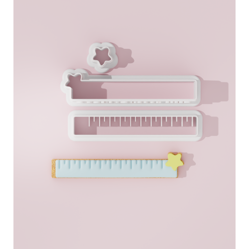 School – Ruler with Star Cookie Cutter