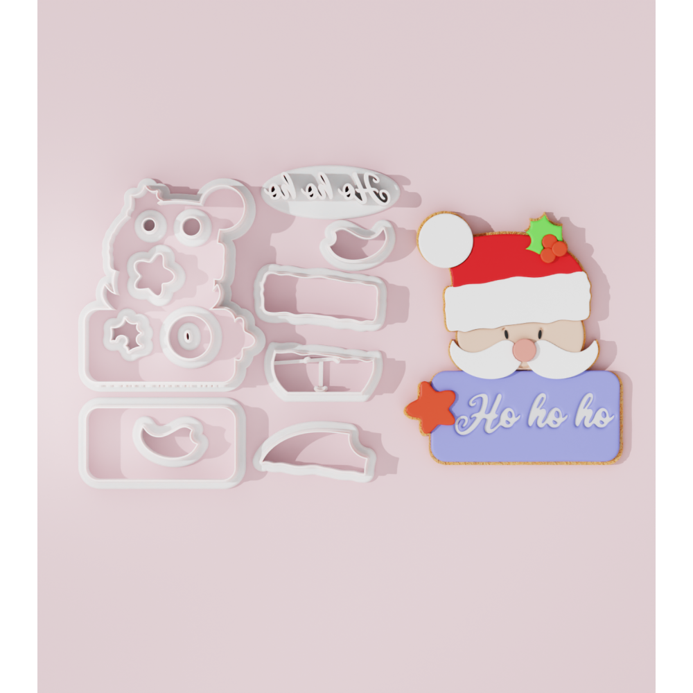 Ho Ho Ho Badge Cookie Cutter