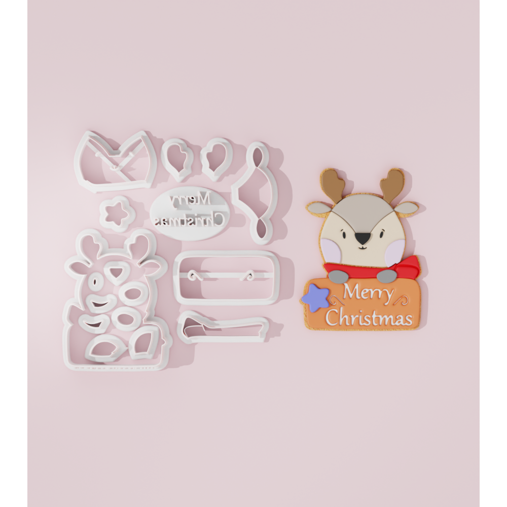 Merry Christmas Badge Cookie Cutter