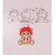 Cute Girl Santa Bear Cookie Cutter