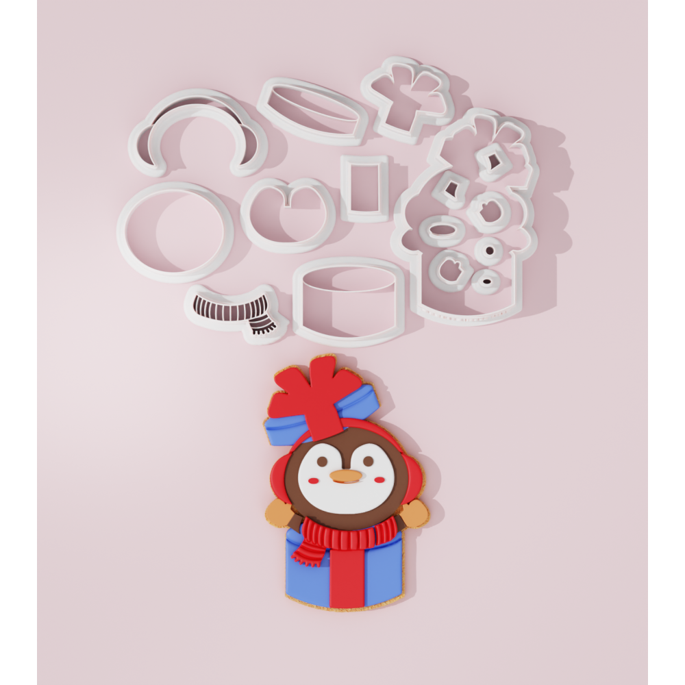 Christmas Penguin Inside Box Cookie Cutter