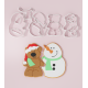 Christmas Bear and Snowman – Cookie Cutter Platter