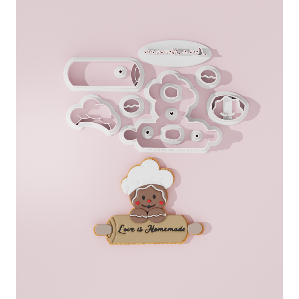 Gingerbread Rolling Pin Cookie Cutter