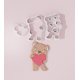 Valentine – Bear Holding Heart Cookie Cutter