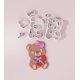 Valentine – Girl Bear Holding Heart Cookie Cutter