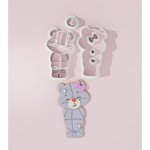 Valentine – Sweet Girly Bear Cookie Cutter