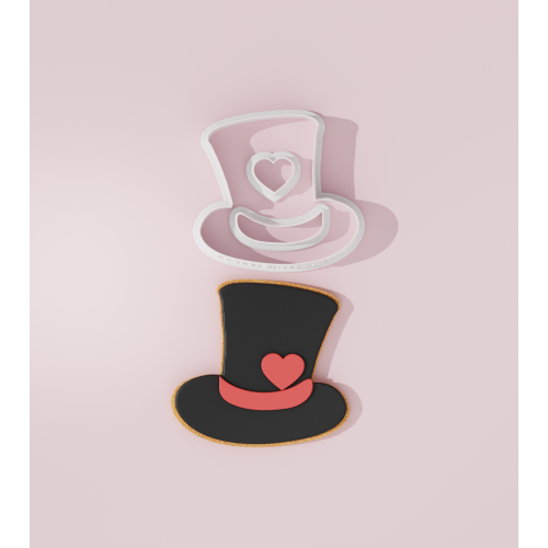 Valentine – Gentleman Hat with Heart Cookie Cutter