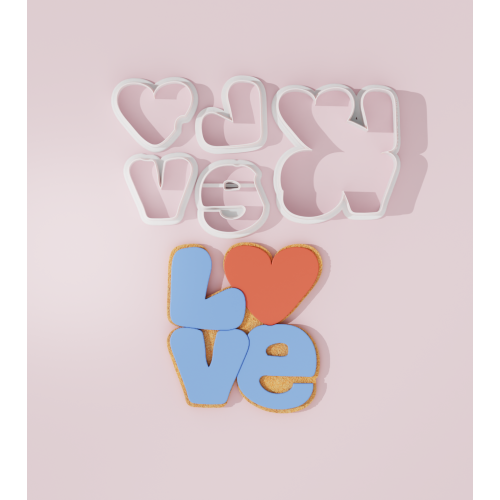 Valentine –  Chubby Love Cookie Cutter