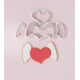 Valentine –  Heart with Wings Cookie Cutter