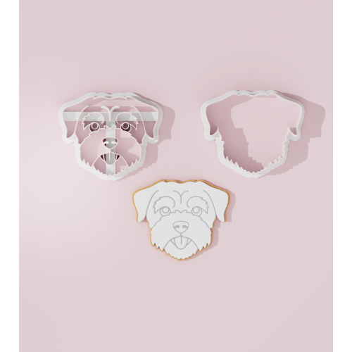 Terrier Dog Cookie Cutter Stamp