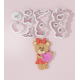 Valentine – Girly Bear holding Heart Cookie Cutter