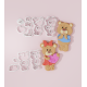 Valentine – Bear Couple Cookie #2 Cutter Set
