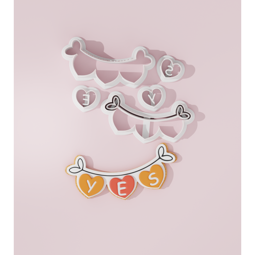 Wedding – Yes Banner Cookie Cutter