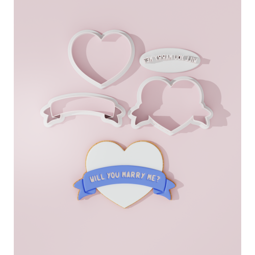 Wedding: Will you Marry Me Heart Cookie Cutter