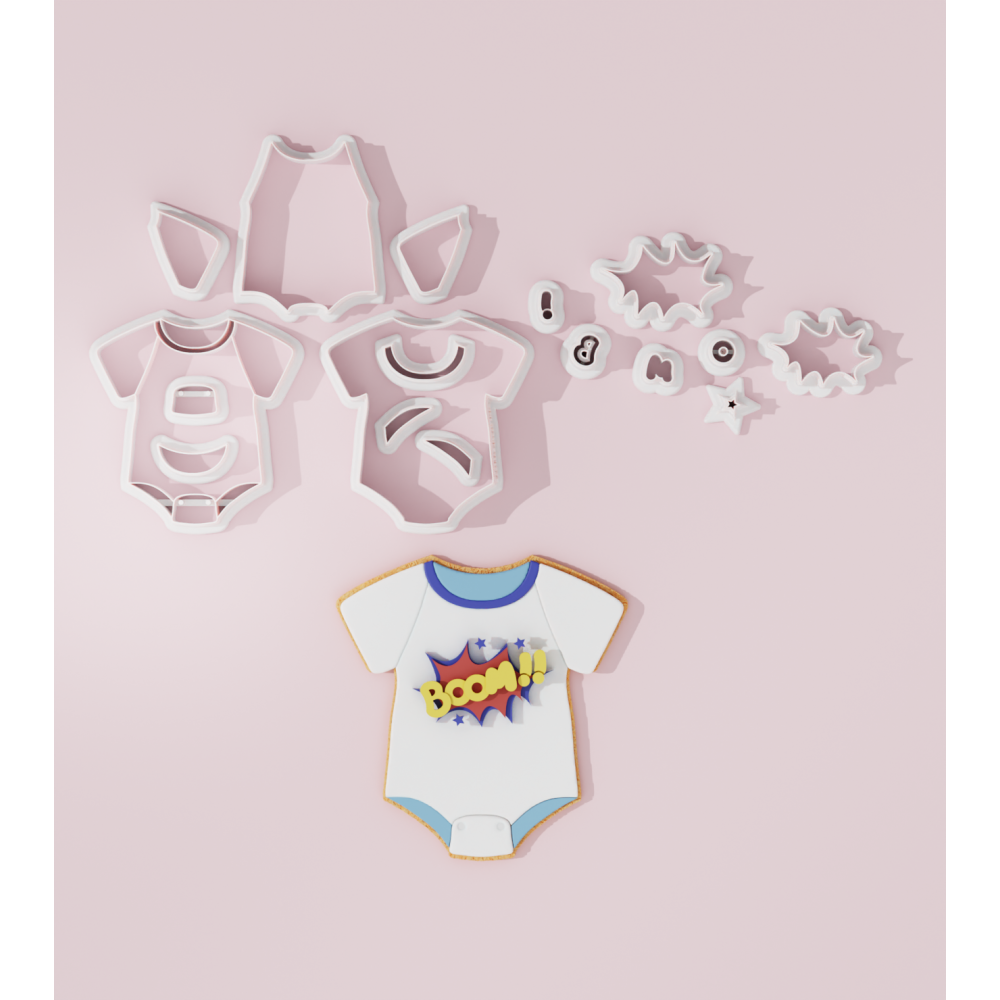 Super Hero – Boom Sign Onesie Cookie Cutter