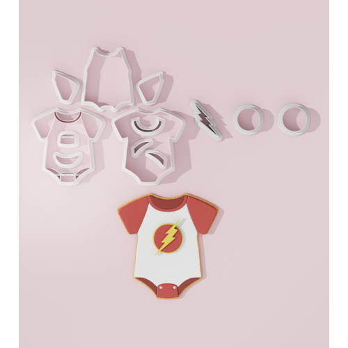 Super Hero – Flash Sign Onesie Cookie Cutter