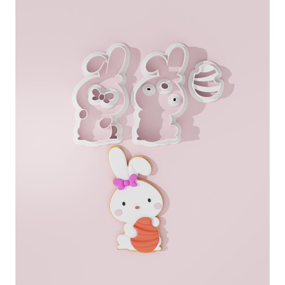 Easter – Bunny Holding Egg #3 Cookie Cutter