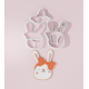 Easter: Sweet Bunny Girl with Headband Cookie Cutter